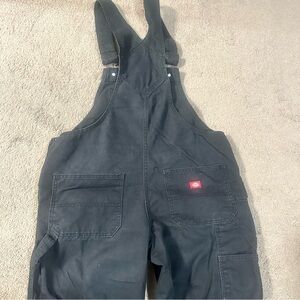 Black Overalls with Logo Patch Dickies, Small size